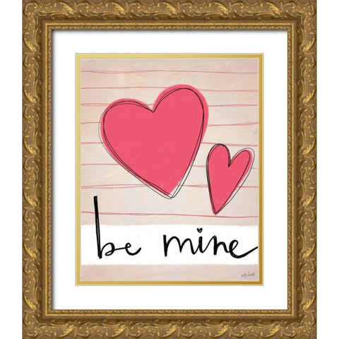 Be Mine Gold Ornate Wood Framed Art Print with Double Matting by Doucette, Katie