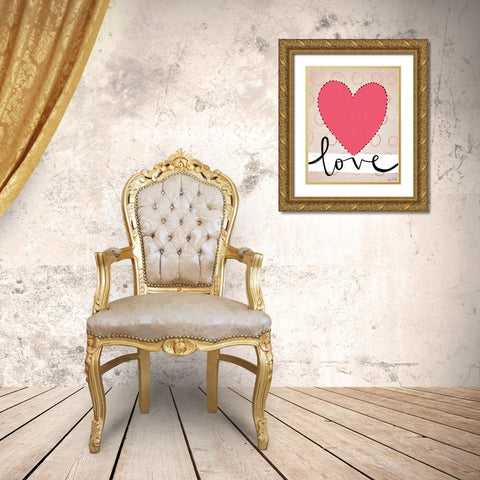Love Gold Ornate Wood Framed Art Print with Double Matting by Doucette, Katie