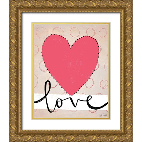 Love Gold Ornate Wood Framed Art Print with Double Matting by Doucette, Katie