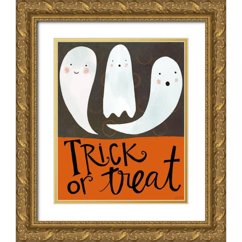 Trick or Treat Gold Ornate Wood Framed Art Print with Double Matting by Doucette, Katie