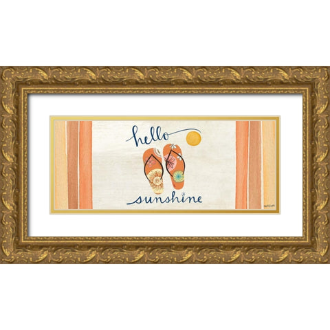 Hello Sunshine Gold Ornate Wood Framed Art Print with Double Matting by Doucette, Katie