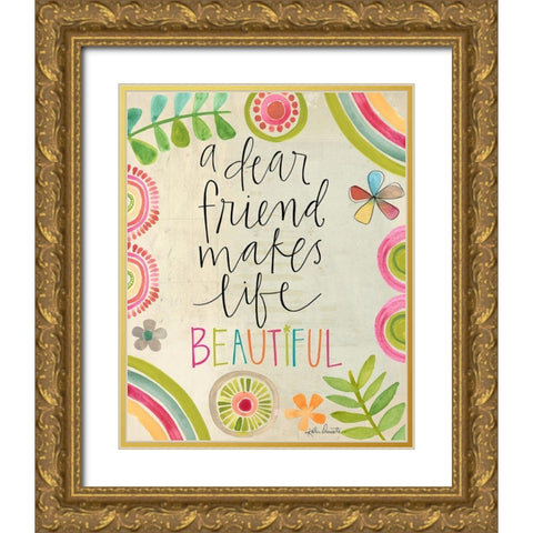 Dear Friend Gold Ornate Wood Framed Art Print with Double Matting by Doucette, Katie