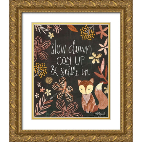 Cozy Up Gold Ornate Wood Framed Art Print with Double Matting by Doucette, Katie