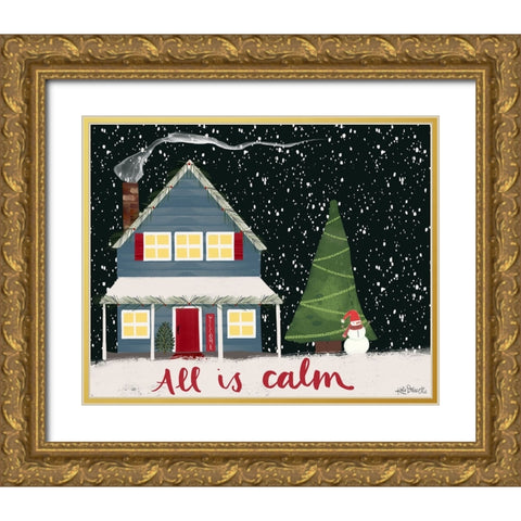 All is Calm Gold Ornate Wood Framed Art Print with Double Matting by Doucette, Katie