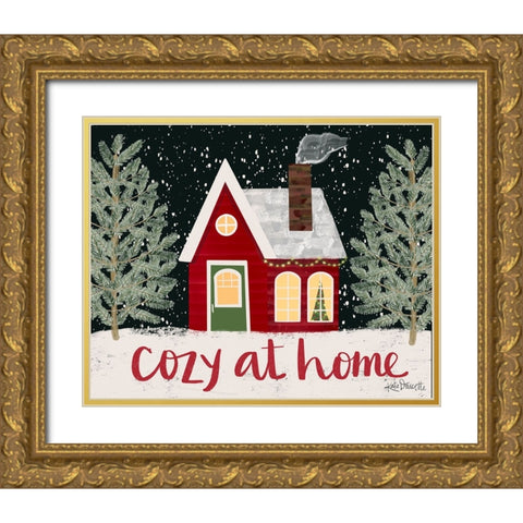 Cozy at Home Gold Ornate Wood Framed Art Print with Double Matting by Doucette, Katie