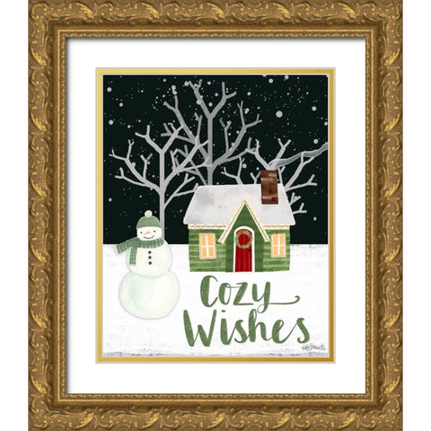 Cozy Wishes Gold Ornate Wood Framed Art Print with Double Matting by Doucette, Katie