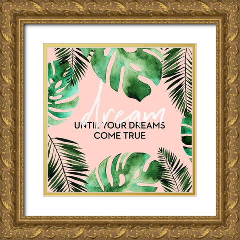 Dreams Gold Ornate Wood Framed Art Print with Double Matting by Brown, Kyra