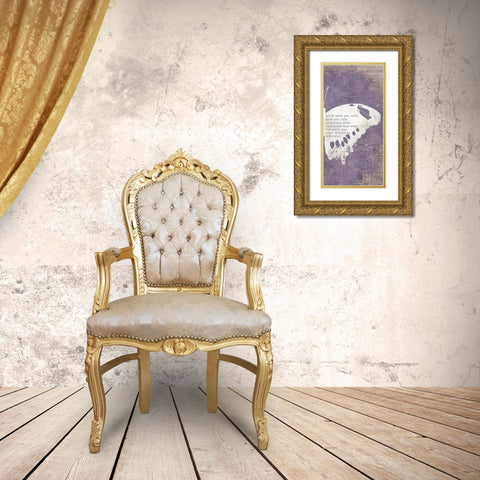 Right Butterfly Gold Ornate Wood Framed Art Print with Double Matting by Brown, Kyra