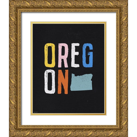 Oregon Gold Ornate Wood Framed Art Print with Double Matting by Brown, Kyra