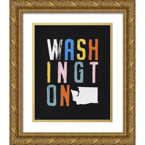 Washington Gold Ornate Wood Framed Art Print with Double Matting by Brown, Kyra