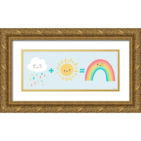 Making Rainbows Gold Ornate Wood Framed Art Print with Double Matting by Brown, Kyra
