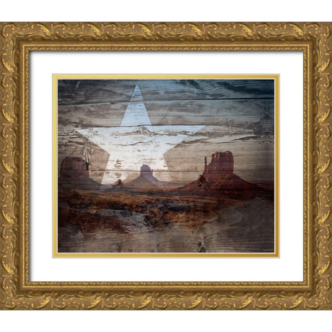 Desert Star Gold Ornate Wood Framed Art Print with Double Matting by Brown, Kyra