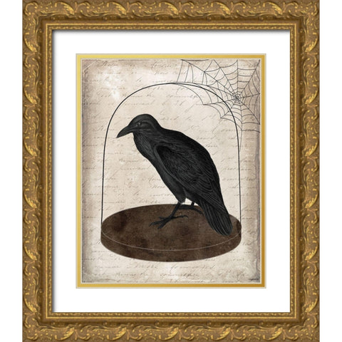 Raven Jar Gold Ornate Wood Framed Art Print with Double Matting by Brown, Kyra