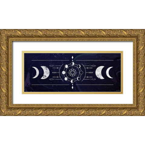 Purple Moons Gold Ornate Wood Framed Art Print with Double Matting by Brown, Kyra