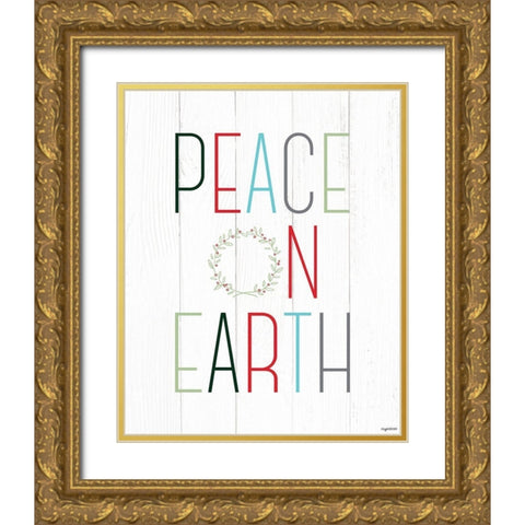 Peace on Earth   Gold Ornate Wood Framed Art Print with Double Matting by Brown, Kyra