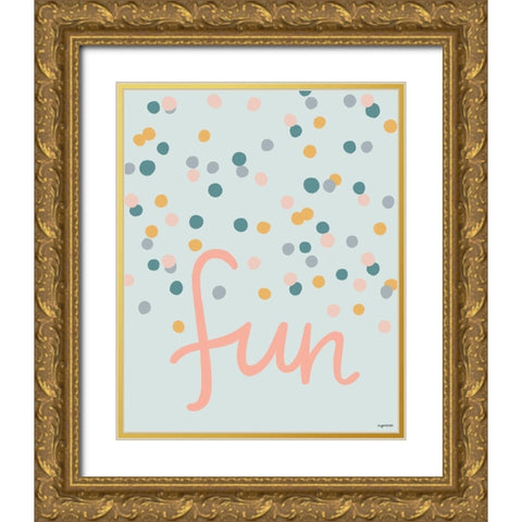 Fun Gold Ornate Wood Framed Art Print with Double Matting by Brown, Kyra