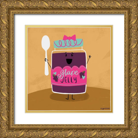 Jelly Jar Gold Ornate Wood Framed Art Print with Double Matting by Brown, Kyra