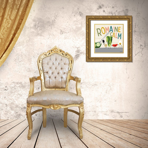 Romaine Calm Gold Ornate Wood Framed Art Print with Double Matting by Brown, Kyra