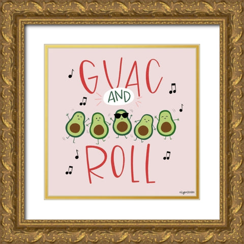 Guac and Roll Gold Ornate Wood Framed Art Print with Double Matting by Brown, Kyra