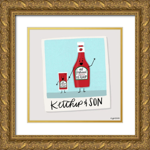 Ketchup Gold Ornate Wood Framed Art Print with Double Matting by Brown, Kyra