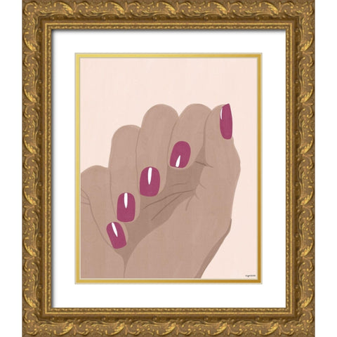 Hand II Gold Ornate Wood Framed Art Print with Double Matting by Brown, Kyra