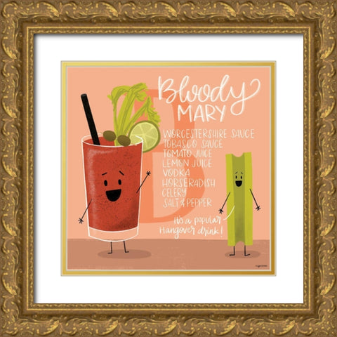 Bloody Mary Gold Ornate Wood Framed Art Print with Double Matting by Brown, Kyra
