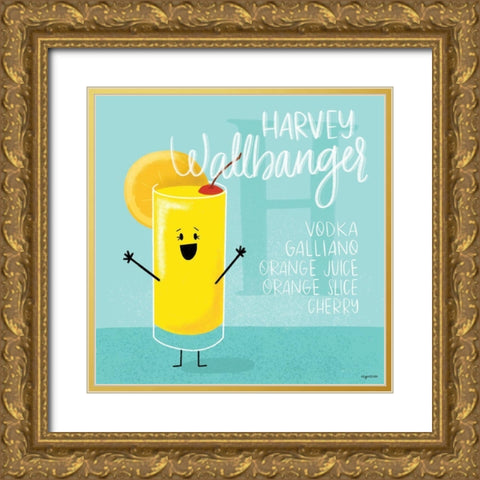 Harvey Wallbanger Gold Ornate Wood Framed Art Print with Double Matting by Brown, Kyra