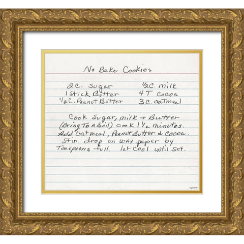 No Bake Cookies Gold Ornate Wood Framed Art Print with Double Matting by Brown, Kyra