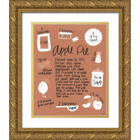 Apple Pie Gold Ornate Wood Framed Art Print with Double Matting by Brown, Kyra