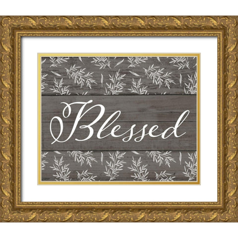 Blessed Gold Ornate Wood Framed Art Print with Double Matting by Brown, Kyra