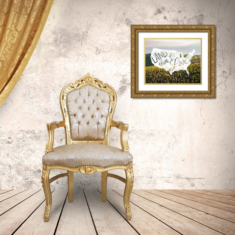 Land That I Love Gold Ornate Wood Framed Art Print with Double Matting by Brown, Kyra