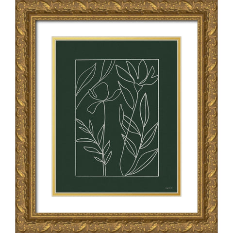 Boxed Botanical I Gold Ornate Wood Framed Art Print with Double Matting by Brown, Kyra
