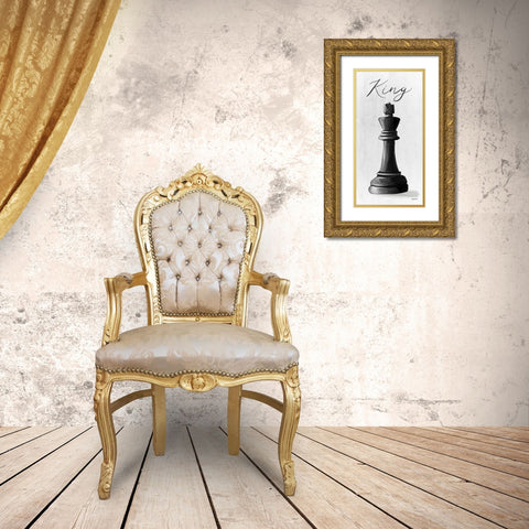King Gold Ornate Wood Framed Art Print with Double Matting by Brown, Kyra