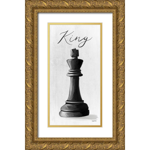King Gold Ornate Wood Framed Art Print with Double Matting by Brown, Kyra