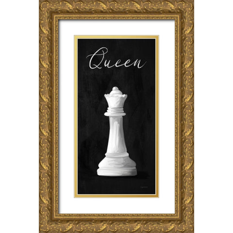 Queen Gold Ornate Wood Framed Art Print with Double Matting by Brown, Kyra