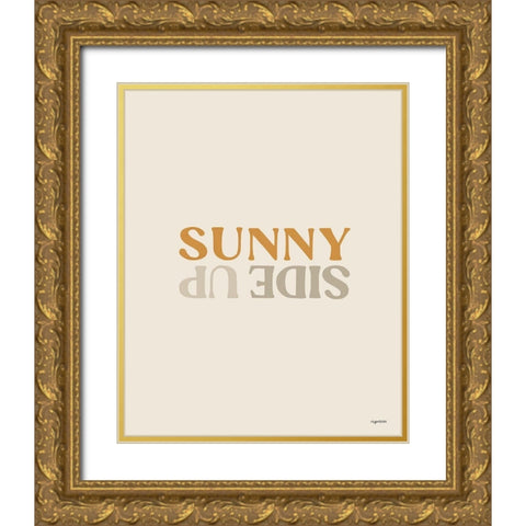 Sunny Side Up Gold Ornate Wood Framed Art Print with Double Matting by Brown, Kyra