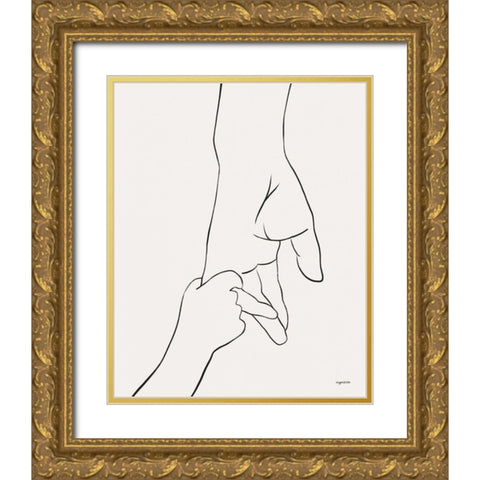 Hands I Gold Ornate Wood Framed Art Print with Double Matting by Brown, Kyra