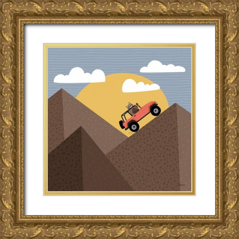 Mountain Climber Gold Ornate Wood Framed Art Print with Double Matting by Brown, Kyra