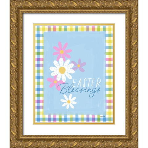 Easter Blessings Gold Ornate Wood Framed Art Print with Double Matting by Brown, Kyra