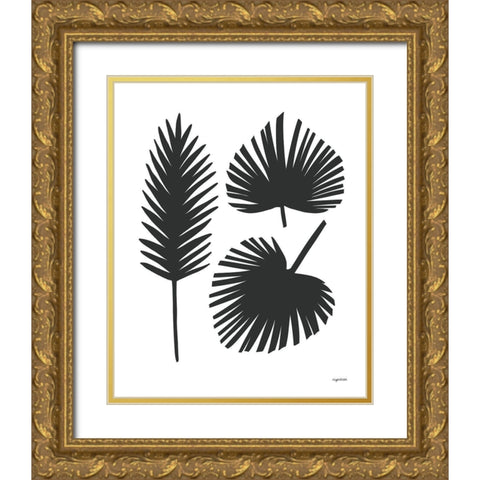 Cali Palms Gold Ornate Wood Framed Art Print with Double Matting by Brown, Kyra