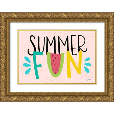 Summer Fun Gold Ornate Wood Framed Art Print with Double Matting by Brown, Kyra
