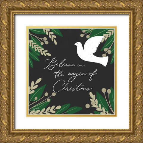 Magic of Christmas Gold Ornate Wood Framed Art Print with Double Matting by Brown, Kyra