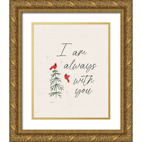 Always With You Gold Ornate Wood Framed Art Print with Double Matting by Brown, Kyra