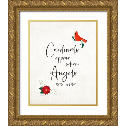 Angels are Near Gold Ornate Wood Framed Art Print with Double Matting by Brown, Kyra