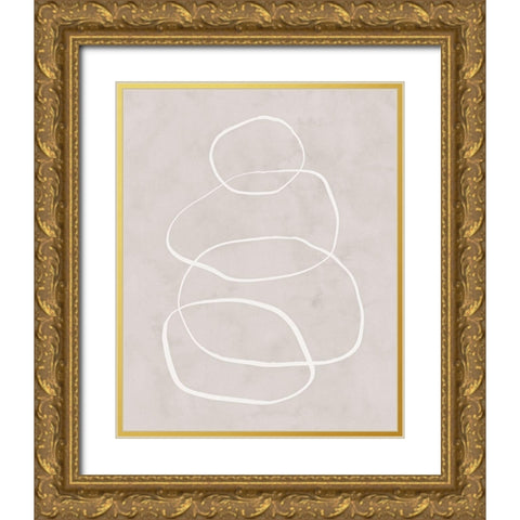 Infinity II Gold Ornate Wood Framed Art Print with Double Matting by Blue, Nina