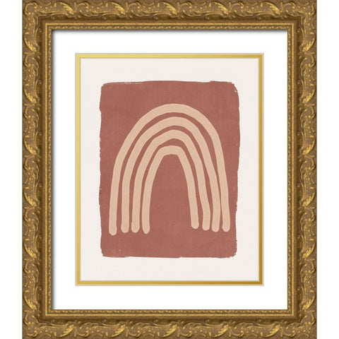 Primitive Arch I Gold Ornate Wood Framed Art Print with Double Matting by Blue, Nina