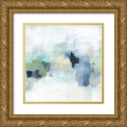 Shifting II Gold Ornate Wood Framed Art Print with Double Matting by Blue, Nina