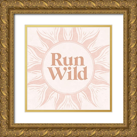 Run Wild Gold Ornate Wood Framed Art Print with Double Matting by Blue, Nina