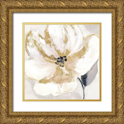 Neutral Bloom Gold Ornate Wood Framed Art Print with Double Matting by Blue, Nina