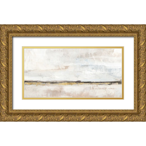 Neutral Horizon Gold Ornate Wood Framed Art Print with Double Matting by Blue, Nina